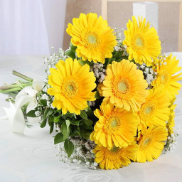 Yellow Gerberas Bouquet for Father's Day - Sunglow Beauties Yellow Gerberas Bouquet for Father's Day - Sunglow Beauties