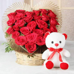 Red Rose Arrangement for Father's Day - Happy Moments Red Rose Arrangement for Father's Day - Happy Moments