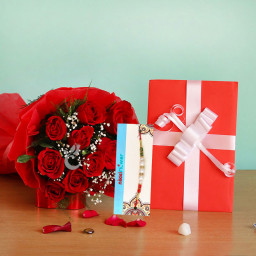 Red Rose Bunch for Mother's Day - Rakhi Box Of Love Red Rose Bunch for Mother's Day - Rakhi Box Of Love