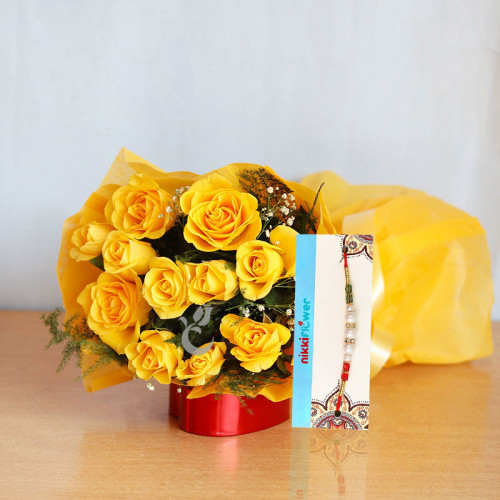 Yellow Rose Bunch for Women's Day - Crammed With Rakhi Love