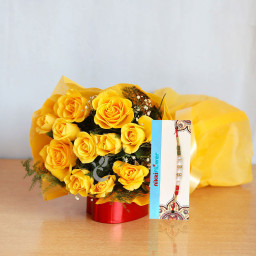 Yellow Rose Bunch for Women's Day - Crammed With Rakhi Love Yellow Rose Bunch for Women's Day - Crammed With Rakhi Love