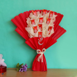 Chocolate bouquet of 10 KitKat chocolates
