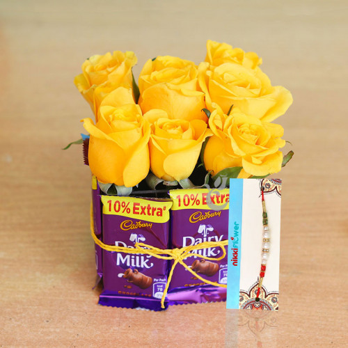 Yellow Rose Bouquet for Mother's Day - Rakhi yellow Flower