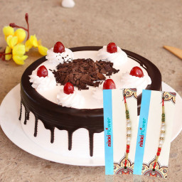 1/2 Kg Black Forest Cake, 2 Rakhi