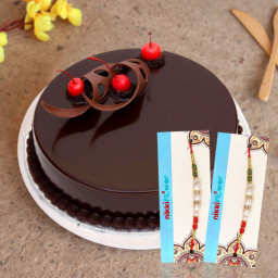 1/2 Kg Chocolate Cake, 2 Rakhi