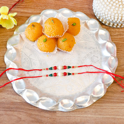 1 Kg Laddoo, 2 Rakhi 