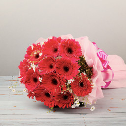 Red Gerberas Bouquet for Valentine's Day - Smiling Flowers Red Gerberas Bouquet for Valentine's Day - Smiling Flowers