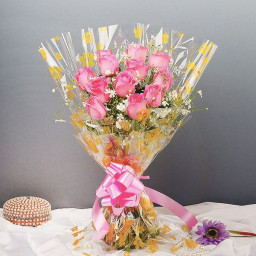 Pink Rose Bouquet for Father's Day - Love Sprouts Pink Rose Bouquet for Father's Day - Love Sprouts