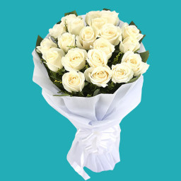 White Rose Bouquet for Father's Day - Musk Of Grace White Rose Bouquet for Father's Day - Musk Of Grace