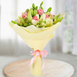 White Lilies Bouquet for Valentine's Day - Loaded With Grace White Lilies Bouquet for Valentine's Day - Loaded With Grace