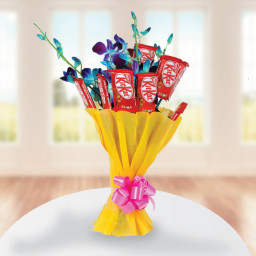 Yellow Orchid Bouquet for Father's Day - Munching Greetings Yellow Orchid Bouquet for Father's Day - Munching Greetings