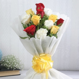 White Rose Bouquet for Valentine's Day - Harmony in Blooms White Rose Bouquet for Valentine's Day - Harmony in Blooms