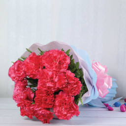 White Carnation Bouquet for Valentine's Day - Pastel Perfection White Carnation Bouquet for Valentine's Day - Pastel Perfection