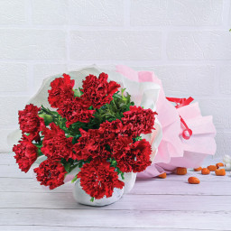 Red Carnation Bouquet for Father's Day - Cherished Moments Red Carnation Bouquet for Father's Day - Cherished Moments