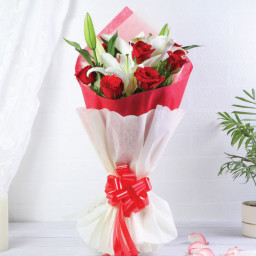 Red Rose Bouquet for Father's Day - Passion in Bloom Red Rose Bouquet for Father's Day - Passion in Bloom