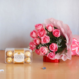 Pink Rose Bouquet for Mother's Day - Delicious Attraction Pink Rose Bouquet for Mother's Day - Delicious Attraction