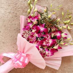 Pink Orchid Bouquet for Valentine's Day - Orchid Amour Pink Orchid Bouquet for Valentine's Day - Orchid Amour