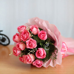 Pink Rose Bouquet for Mother's Day - Blooming Pink Pink Rose Bouquet for Mother's Day - Blooming Pink