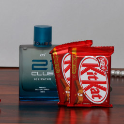 Sweet oceanic combo of One Ice Water Perfume and Two Nestle KitKat