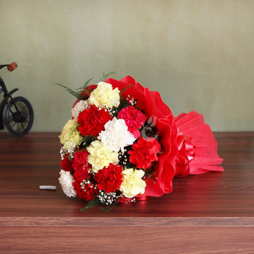 Red Carnation Bouquet for Mother's Day - Serenity Defined
