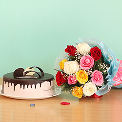 Flowers with Cake